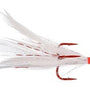 Mustad Dressed Treble Hooks 2ct Red Hook White Feather Size 2