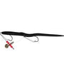 Creme Scoundrel Weedless Worm 6" Black