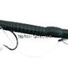 Creme Scoundrel Weedless Worm 6" Black Blue Tail