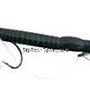 Creme Scoundrel Weedless Worm 6" Black Blue Tail