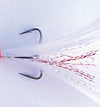Mustad Dressed Treble Hooks 2ct White Size 6