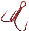 Mustad Treble Triple Grip Red 10ct Size 4