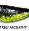 Luckie Strike Shad Minnow MC 3" 10ct Chart Glitter/Black Back