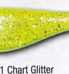 Luckie Strike Shad Minnow 4" 10ct Chart Glitter