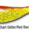 Luckie Strike Shad Minnow MC 4" 10ct Chart Glitter/Red Black