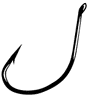 Gamakatsu Drop Shot Hook Black Size 4 6ct