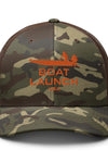 Boat Launch USA Orange Mud Boat-Camouflage Trucker Hat