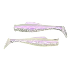 Flatwater Flash Swimbait - Pearl and Clear with Silver Flake - 3-1/4 Inch - 6pk