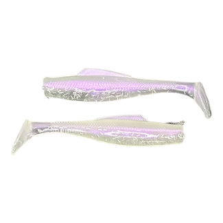 Flatwater Flash Swimbait - Pearl and Clear with Silver Flake - 3-1/4 Inch - 6pk