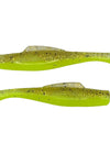 Marsh Mojo Swimbait - Clear with Gold Flake and Chartreuse - 3-1/4 Inch